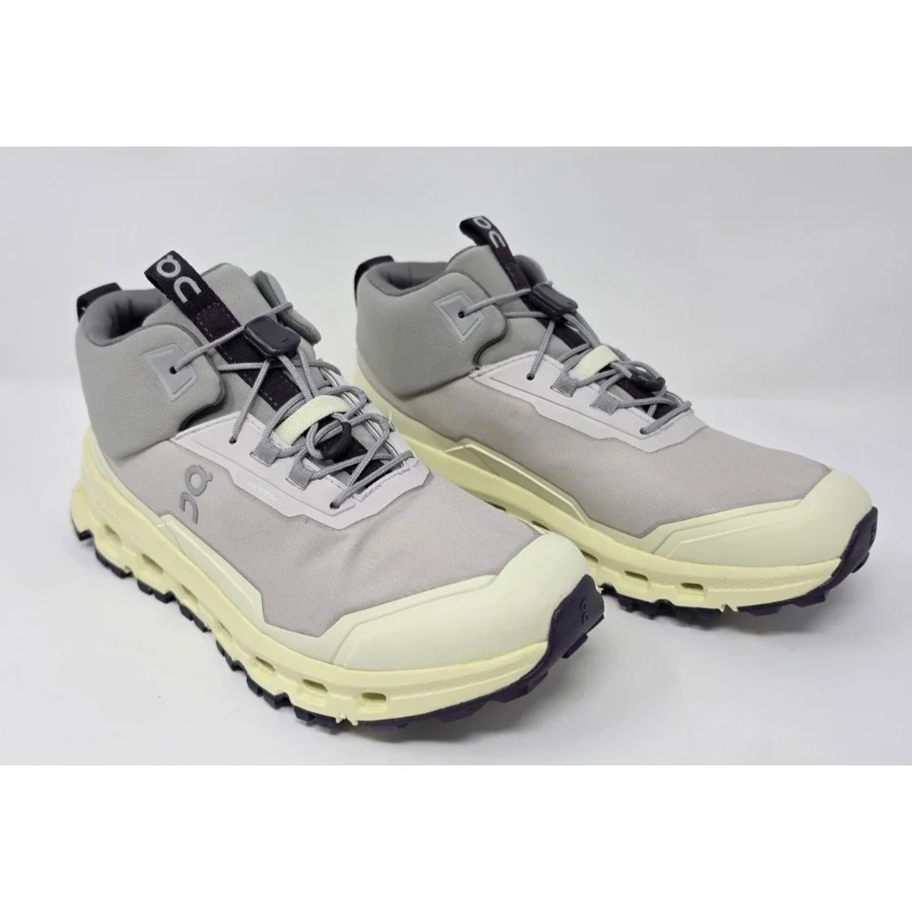 On Cloudhero Mid Waterproof Silver/Seedling Colorway Size 3.5 Youth Hiking NWB